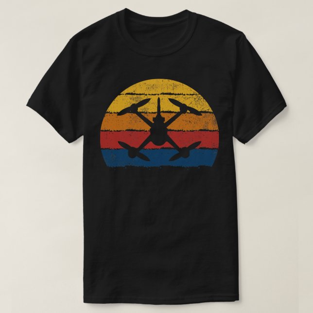 Camiseta Drones Quadcopter Carreras de drones (Diseño del anverso)