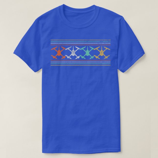 Camiseta Drones Quadcopter Drone Carreras Vintage (Diseño del anverso)