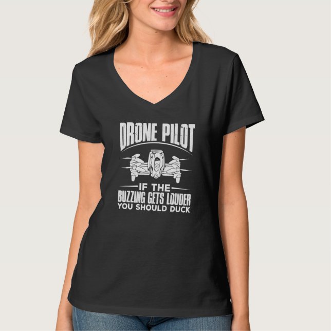 Camiseta Drones  Quadcopter Drone Pilot Drone (Anverso)