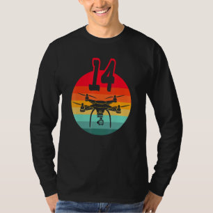 Camiseta Drones Retro De Control Remoto Con C