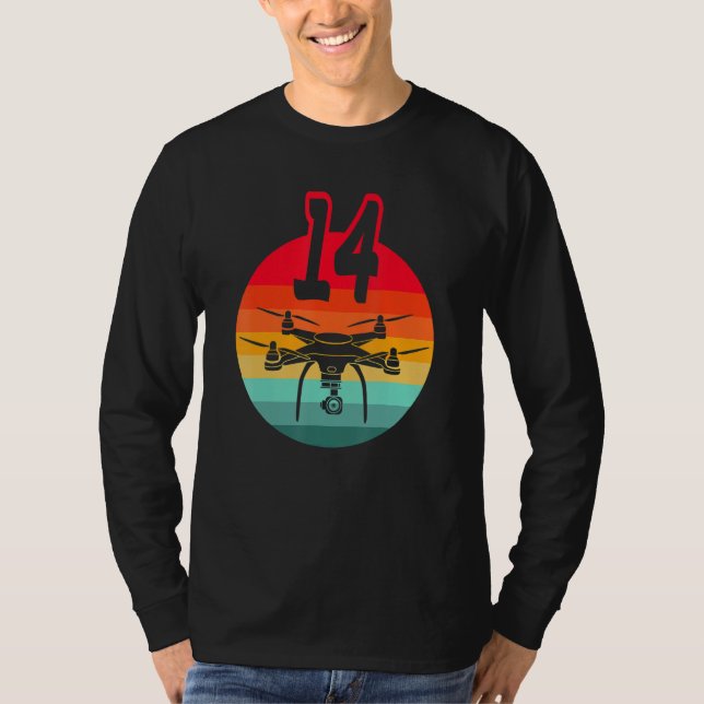 Camiseta Drones Retro De Control Remoto Con C (Anverso)