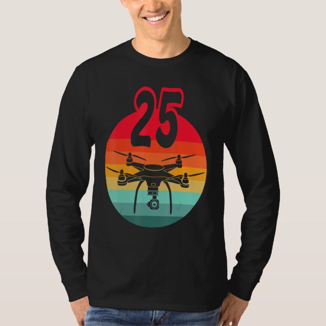 Camiseta Drones Retro De Control Remoto De 25 Años Con C (Anverso)