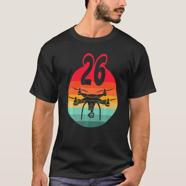 Camiseta Drones Retro De Control Remoto De 26 Años Con C (Anverso)