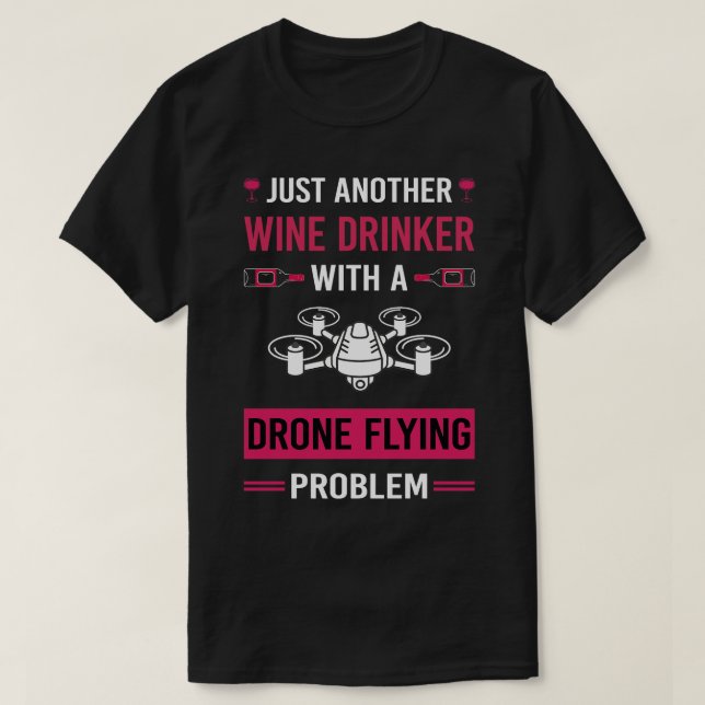 Camiseta Drones voladores de drones de dragón de vino (Diseño del anverso)