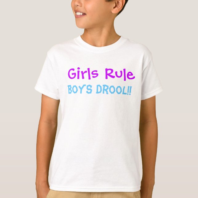 Camiseta Drool de los muchachos de la regla de los chicas (Anverso)
