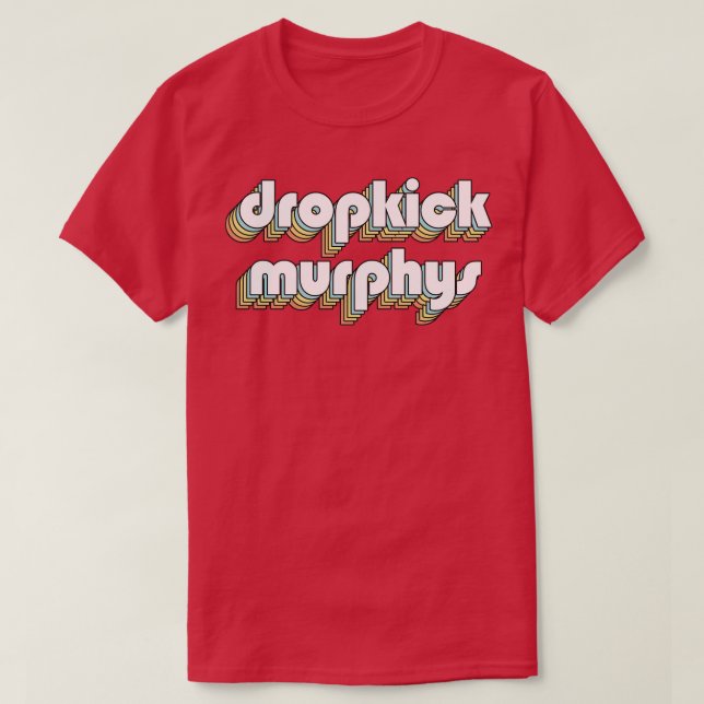 Camiseta Dropkick Murphys Retro Rainbow Typography Faded St (Diseño del anverso)