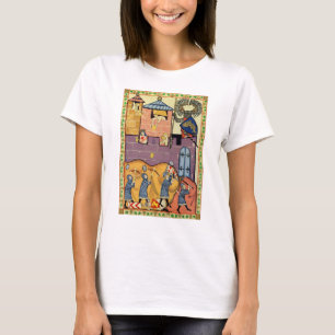 Camiseta Dropping Rocks, Manesse del Codex del Siglo XIV