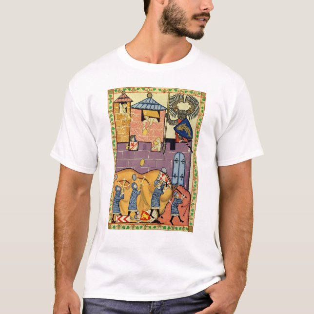 Camiseta Dropping Rocks, Manesse del Codex del Siglo XIV (Anverso)