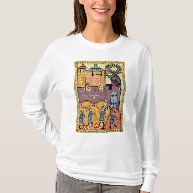 Camiseta Dropping Rocks, Manesse del Codex del Siglo XIV (Anverso)