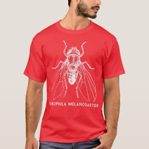 Camiseta Drosophila Melanogaster de la mosca de la fruta pa