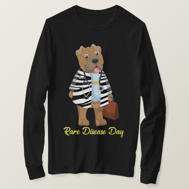 Camiseta DrSharpie Carne de Cebra Rara Enfermedad Larga Slv (Anverso del diseño)