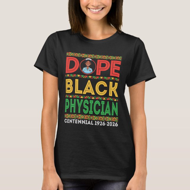 Camiseta Drug Black Physician Centennial 1926 2026 Black Hi (Anverso)