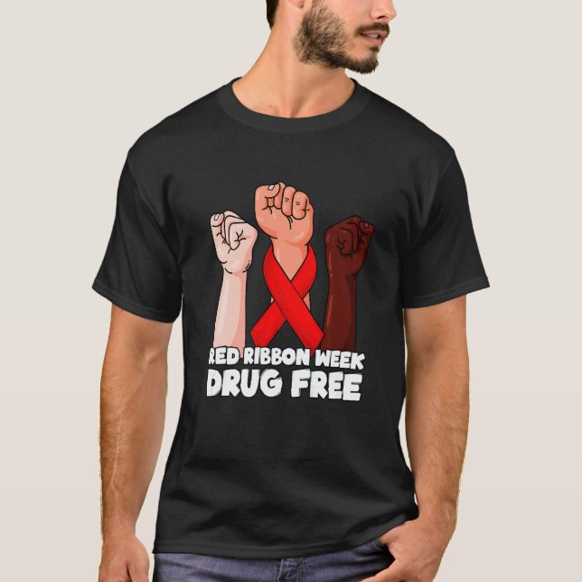 Camiseta Drug Free October Red Ribbon Week 2022  1 (Anverso)