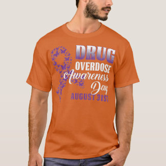 Camiseta Drug Overdose Awareness Day August 31 2019 Purple