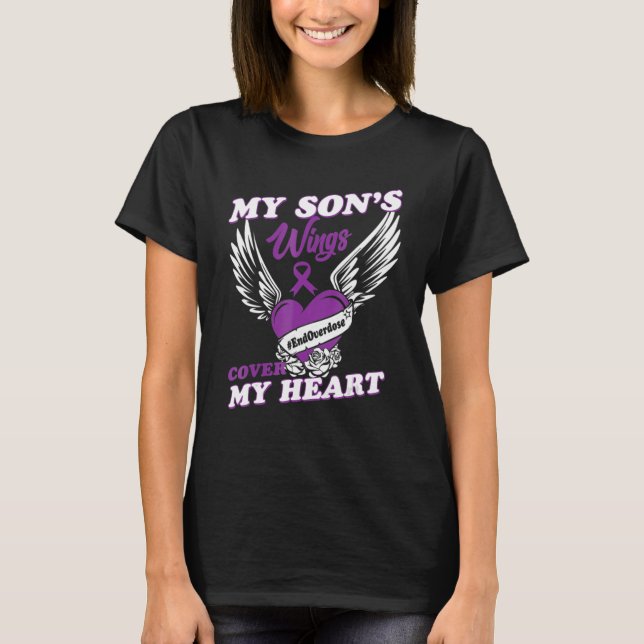 Camiseta Drug Overdose Awareness Purple Ribbon (Anverso)