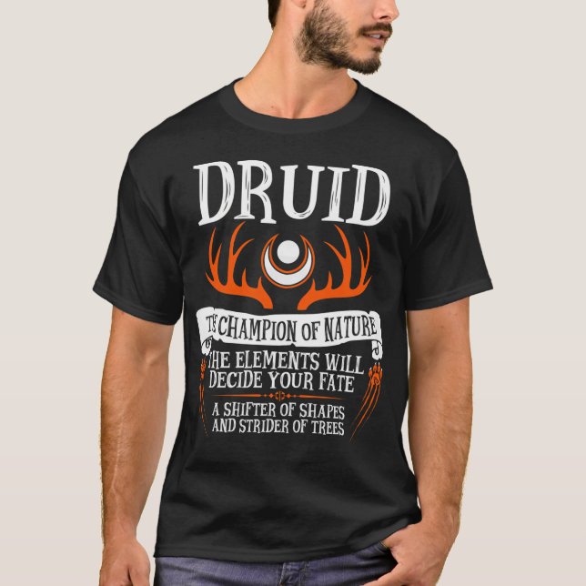 Camiseta Druid El Campeón De La Naturaleza - Dungeons Drago (Anverso)