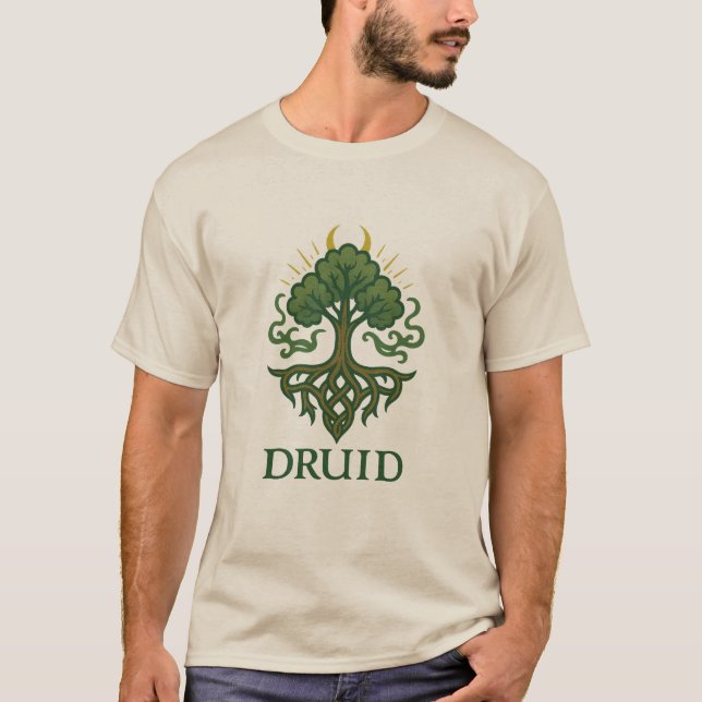 Camiseta  Druid — Guardião da Natureza e Magia Selvagem (Anverso)