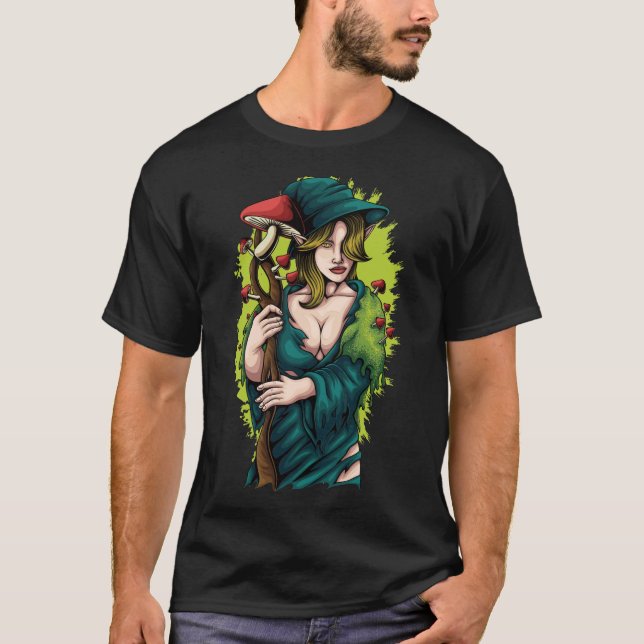 Camiseta Druid searching for mushrooms (Anverso)