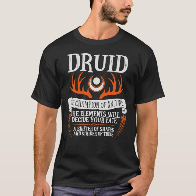 Camiseta DRUID, THE CHAMPION OF NATURE - Dungeons &amp; Dra (Anverso)