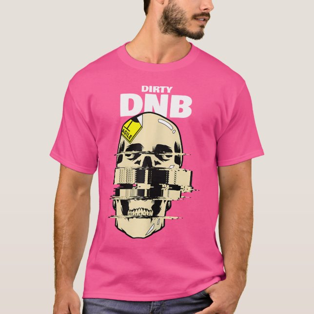 Camiseta Drum And Bass Dirty Dnb Skull Drum N Bass (Anverso)