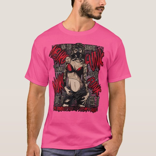 Camiseta Drum And Bass Dnb Neurofunk Dj Space Drum (Anverso)