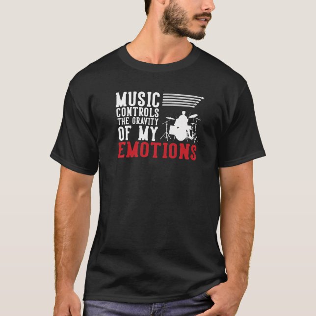 Camiseta Drum Player Percussion Rock Roll Drummer (Anverso)