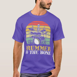 Camiseta Drum Player Skeleton Drummer 