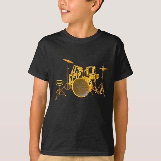 Camiseta Drumkit - amarillo (Anverso)