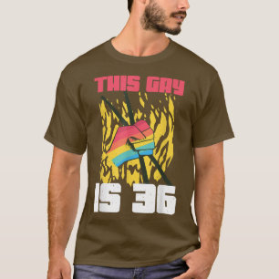 Camiseta Drummer Age 36 Años LGBT Rainbow Birth Gay Pri
