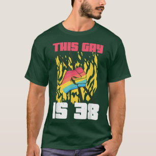 Camiseta Drummer Age 38 Años LGBT Rainbow Birth Gay Pri