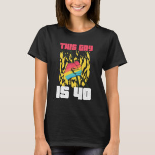 Camiseta Drummer Age 40 Años Lgbt Rainbow Birth Gay Pri