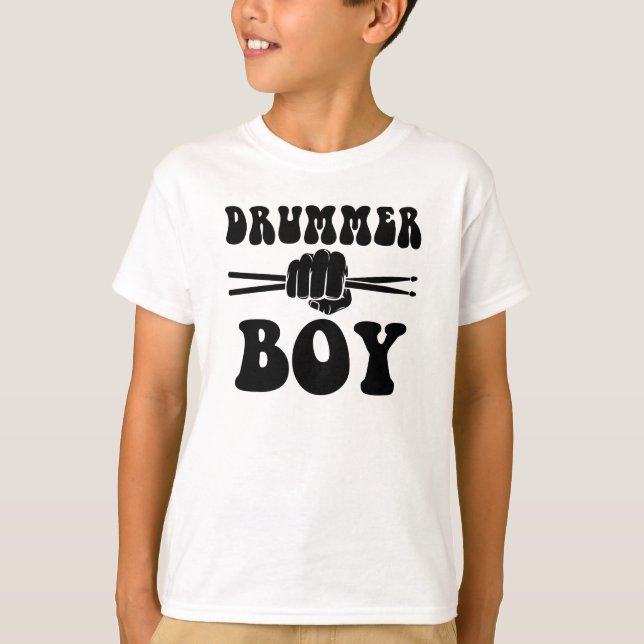 Camiseta Drummer Boy Funny Drums (Anverso)