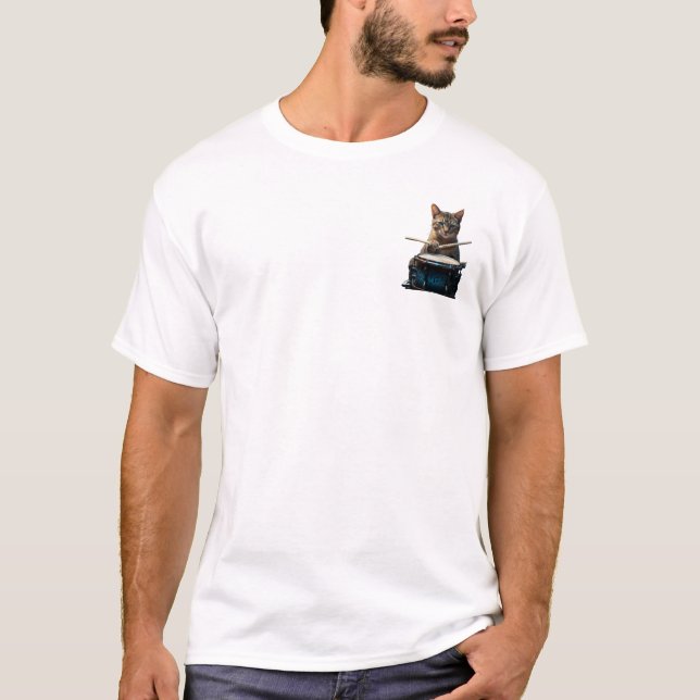 Camiseta Drummer de Guay Cat (Anverso)