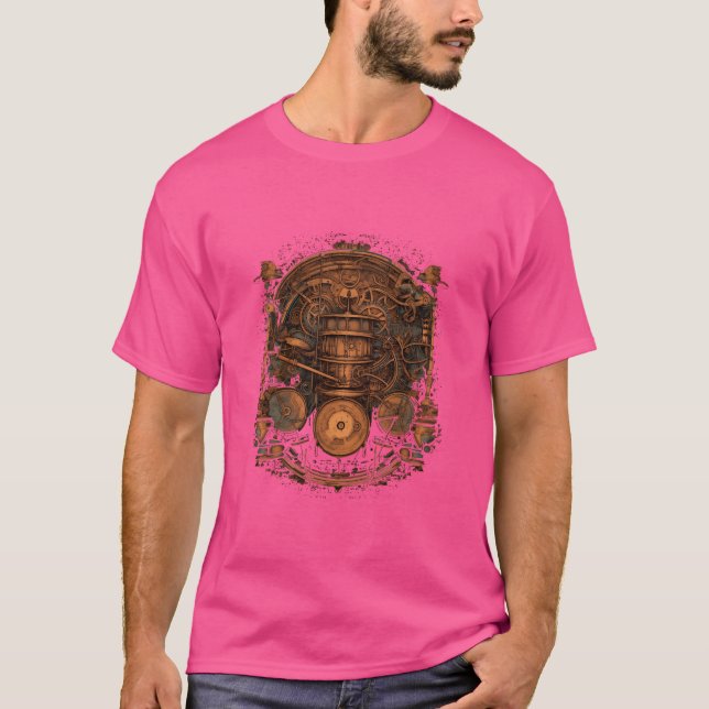 Camiseta Drummer Drum Set Steampunk Drumset Drumming Drums  (Anverso)