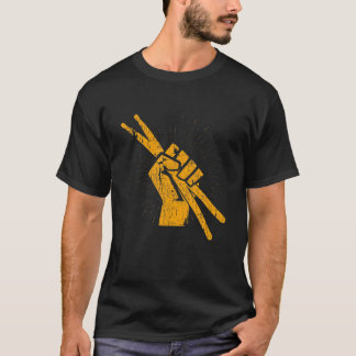 Camiseta Drummer Drum Sticks T Percussion Lover Rock Gifts