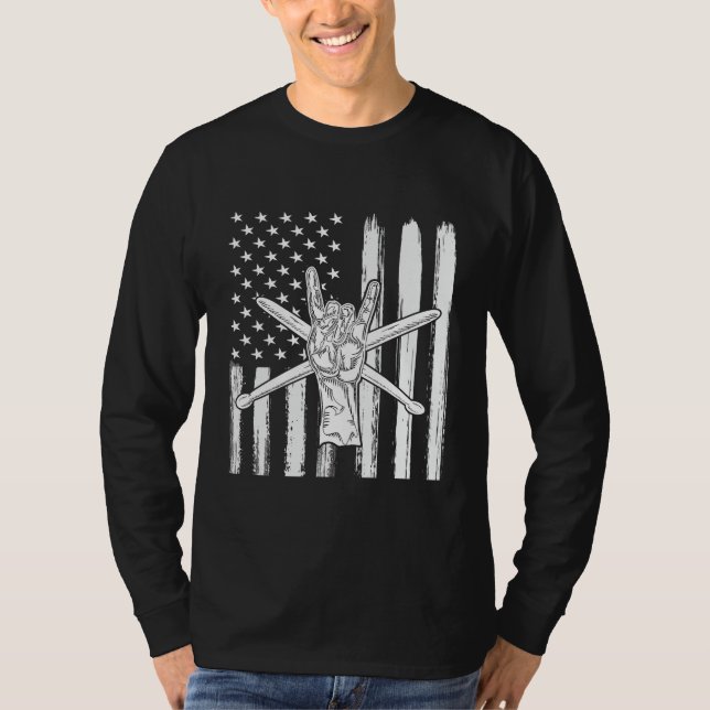 Camiseta Drummer Drums Drumsticks (Anverso)