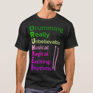 Camiseta Drummer Drums Drumsticks Equipo de músico 2