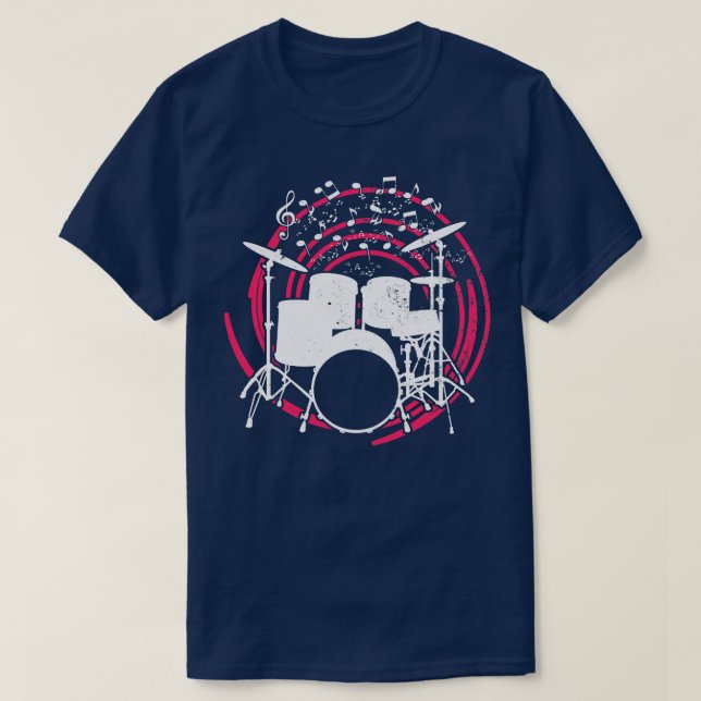 Camiseta Drummer Drums Drumsticks Equipo de músico 9 (Diseño del anverso)