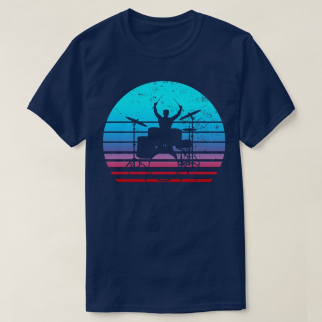 Camiseta Drummer Drums Drumsticks Equipo para músico 10 (Diseño del anverso)