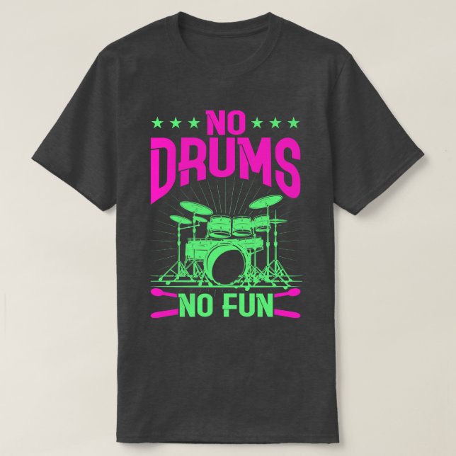 Camiseta Drummer Drums Drumsticks Equipo para músico 5 (Diseño del anverso)