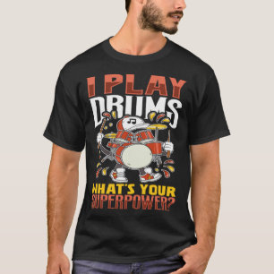 Camiseta Drummer Drums Music Drum Set Drum Instrumento de t