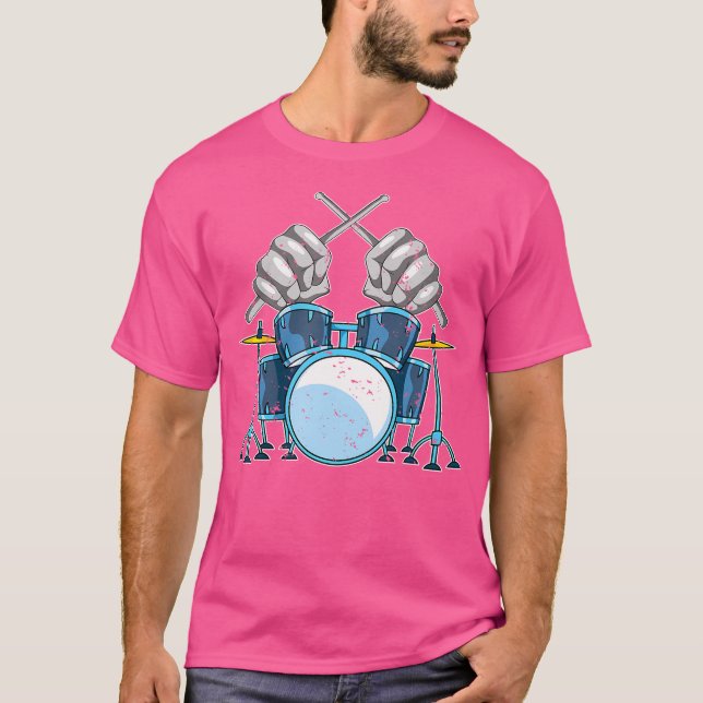 Camiseta Drummer Drumsticks Drum Set Percussion Musician Dr (Anverso)
