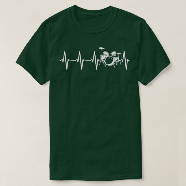 Camiseta Drummer Heartbeat Gift Mejor Teatro de Música del  (Diseño del anverso)