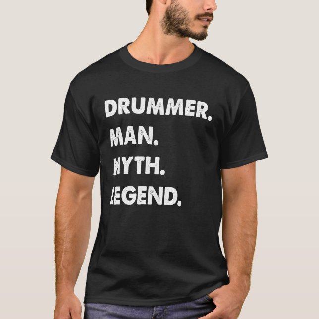 Camiseta Drummer Man Myth Legend  1 (Anverso)