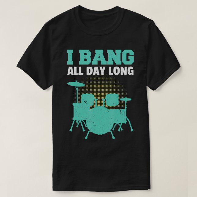 Camiseta Drummer  Men Percussion Lover Gift Drum Kit  (Diseño del anverso)