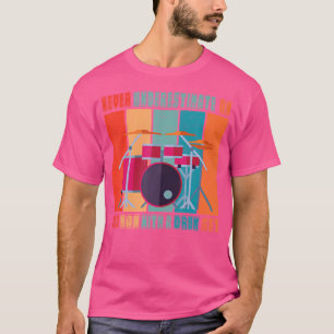 Camiseta Drummer - Nunca Subestimes A Un Viejo Con Un Dr.
