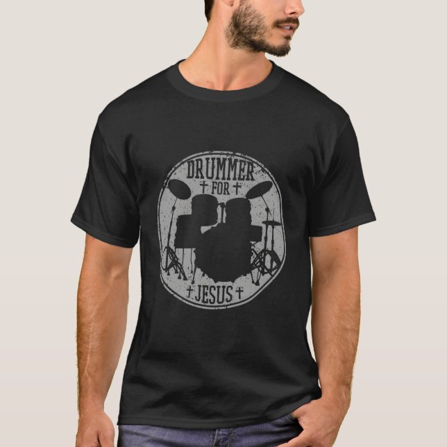 Camiseta Drummer Para Jesús Amor Música Drum Christi (Anverso)