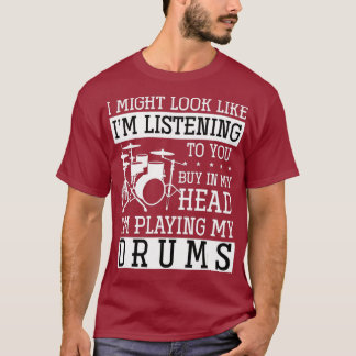 Camiseta Drummer Percussion Drumsticks Music Gift Drums
