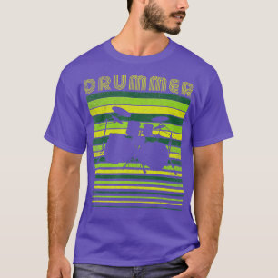 Camiseta Drummer retro para los amantes del tambor que aman