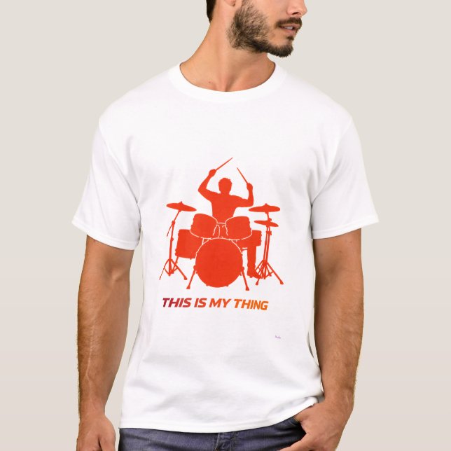 Camiseta Drummer Silhouette Action Lifestyle Design (Anverso)